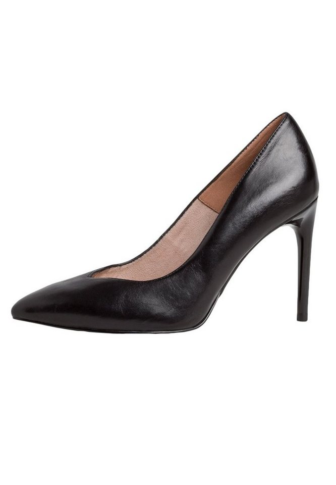 Tamaris – 22443-24 Black Stiletto Leather Court Shoe – Sims Footware