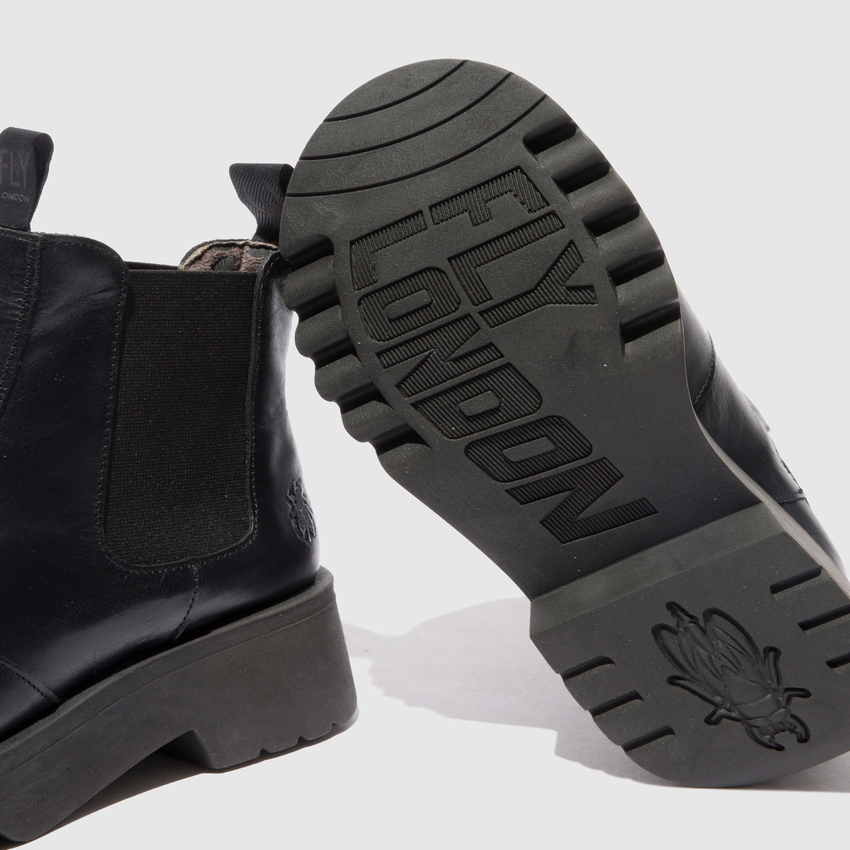 Fly London Medi 789 Black Leather Boot Sims Footware