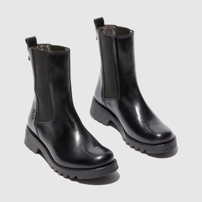 Fly London – Rein 795 Black Leather Boot – Sims Footwear