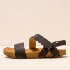 El Naturalista – 5791 Balance Pleasant Leather Black Men's Flat Sandal