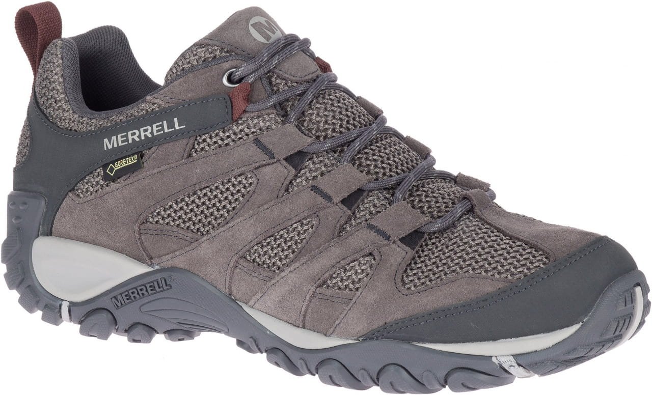 Merrell Alverstone Grey Leather Mesh J99685 Mens Lace Up GoreTex Trainer Shoe - Image 2