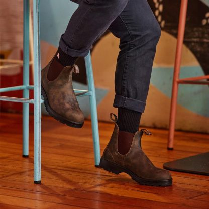 Blundstone – 585 Mens Ladies Rustic Brown Leather Chelsea Boot - Image 2