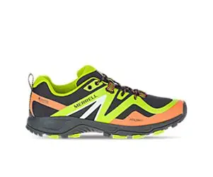 Merrell MQM Flex 2 GTX Gore-Tex Black Orange Mens Lace Up Quantum Grip Trail Running Trainer