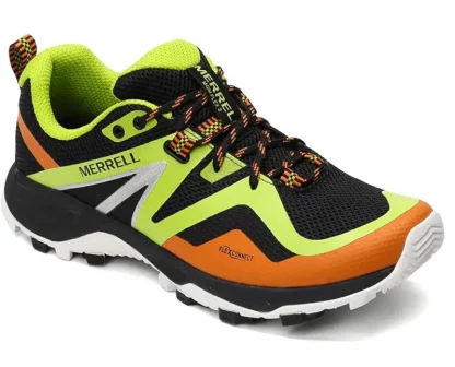 Merrell MQM Flex 2 GTX Gore-Tex Black Orange Mens Lace Up Quantum Grip Trail Running Trainer - Image 2