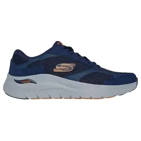 Skechers 232702 Arch Fit 2 The Keep Navy Blue Orange Mens Lace Up Trainer