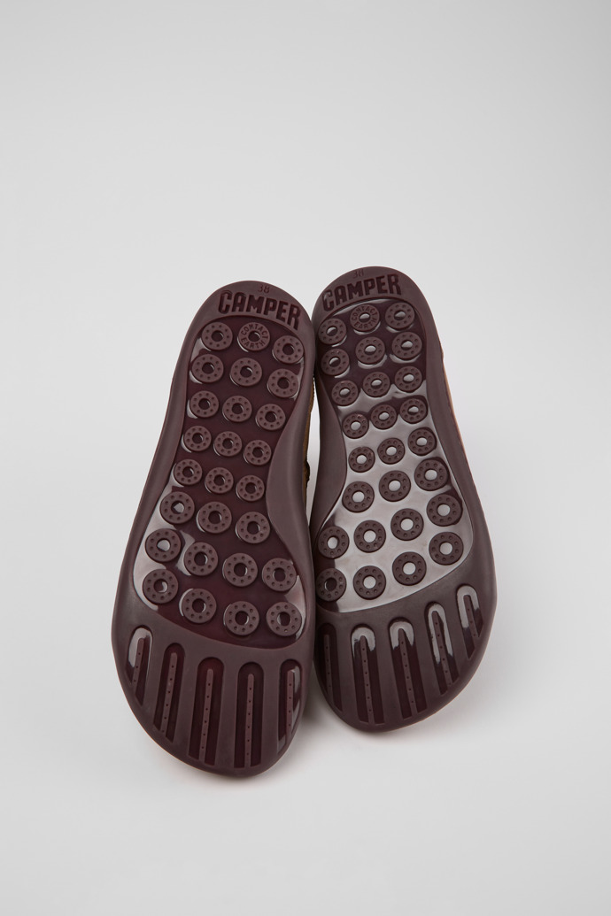 Camper - K400676 - 004 Peu Cami Burgundy Brown Leather Ladies Boots Barefoot - Image 2