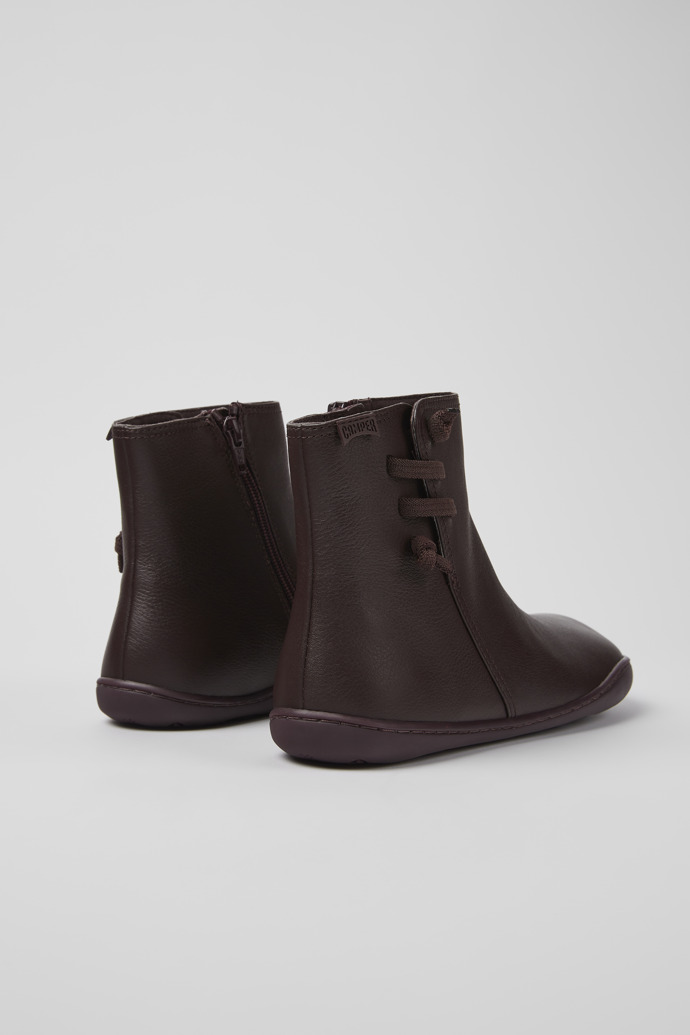 Camper - K400676 - 004 Peu Cami Burgundy Brown Leather Ladies Boots Barefoot - Image 4