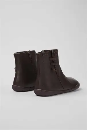 Camper - K400676 - 004 Peu Cami Burgundy Brown Leather Ladies Boots Barefoot - Image 6