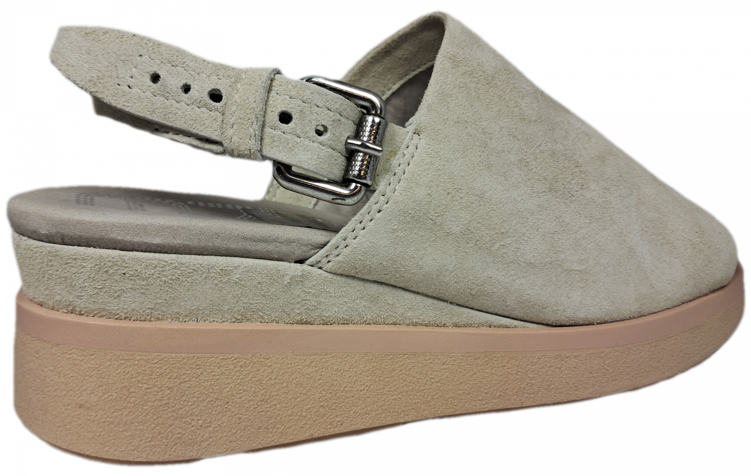Mjus P02008 Panna Beige Suede Leather Ladies Wedge Open Toe Sandal - Image 5