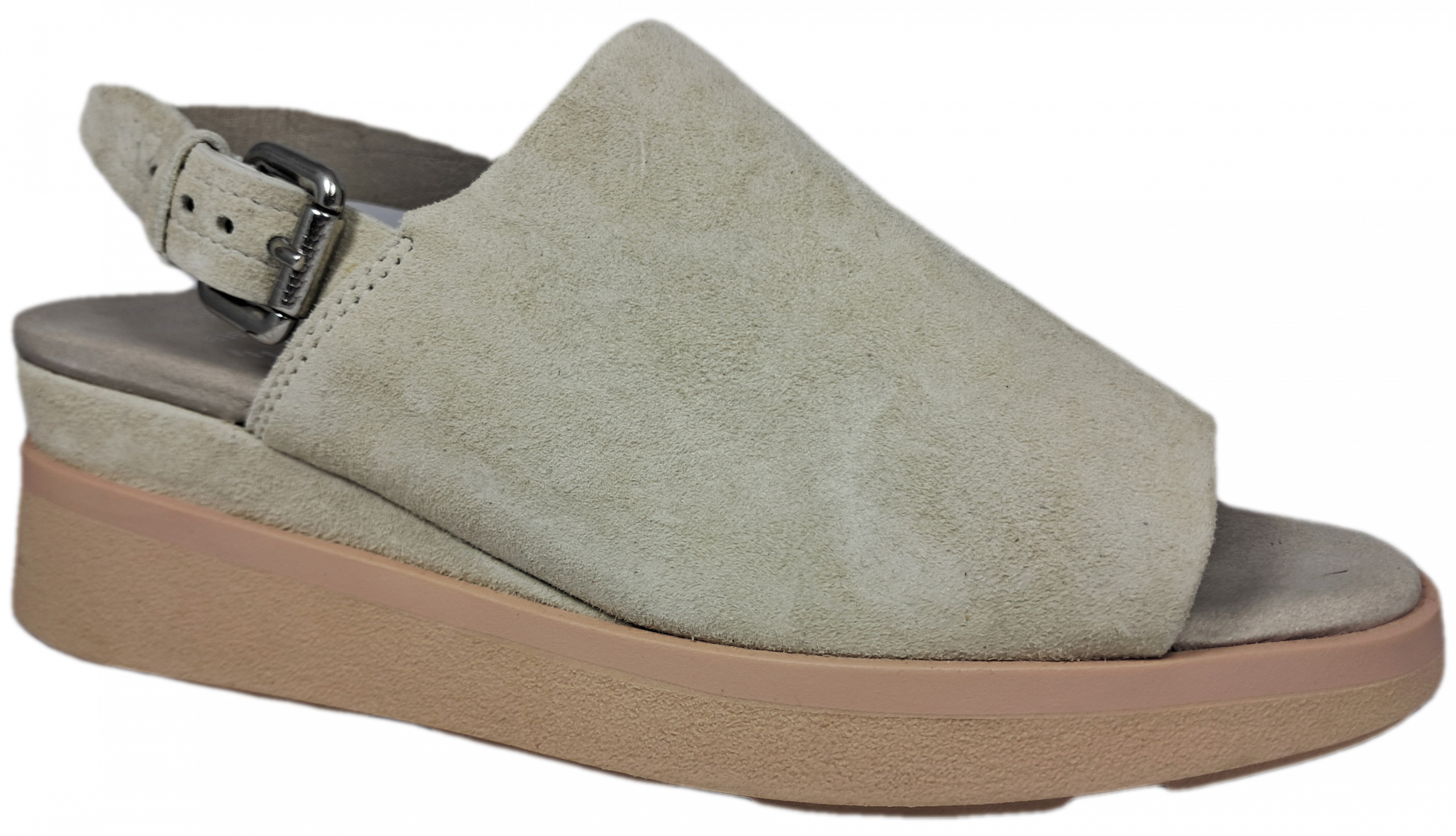 Mjus P02008 Panna Beige Suede Leather Ladies Wedge Open Toe Sandal