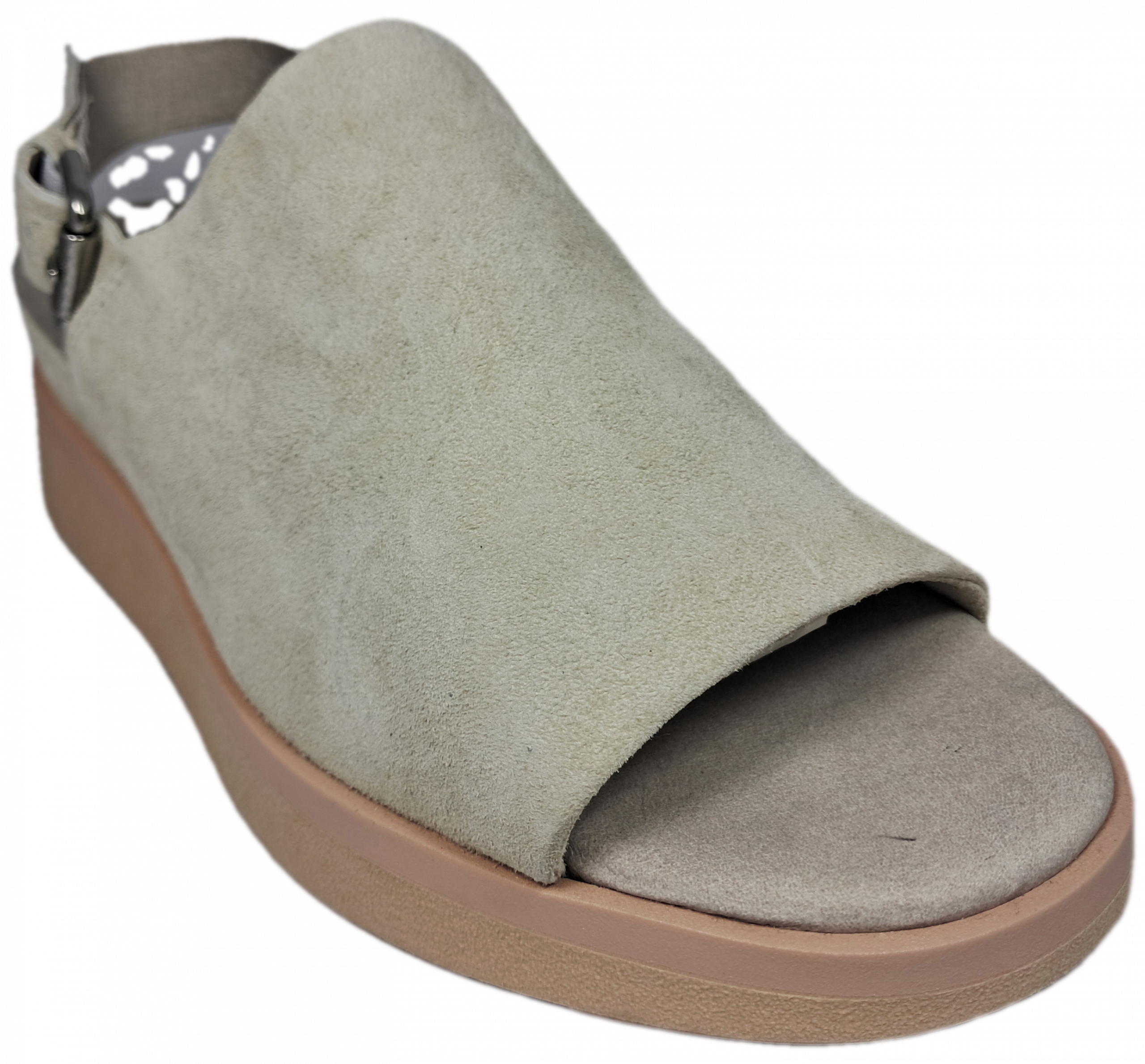Mjus P02008 Panna Beige Suede Leather Ladies Wedge Open Toe Sandal - Image 7